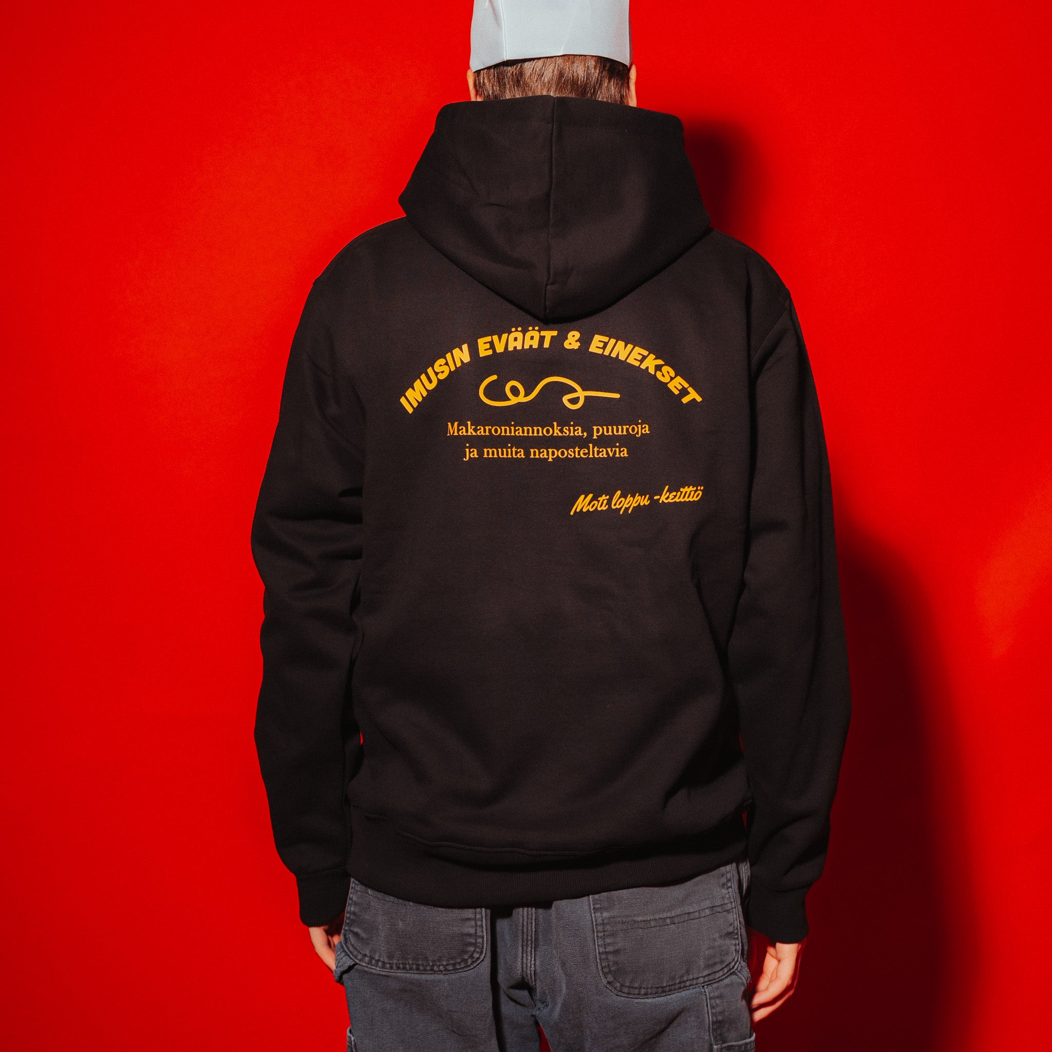 Imusin eväät - Huppari, musta