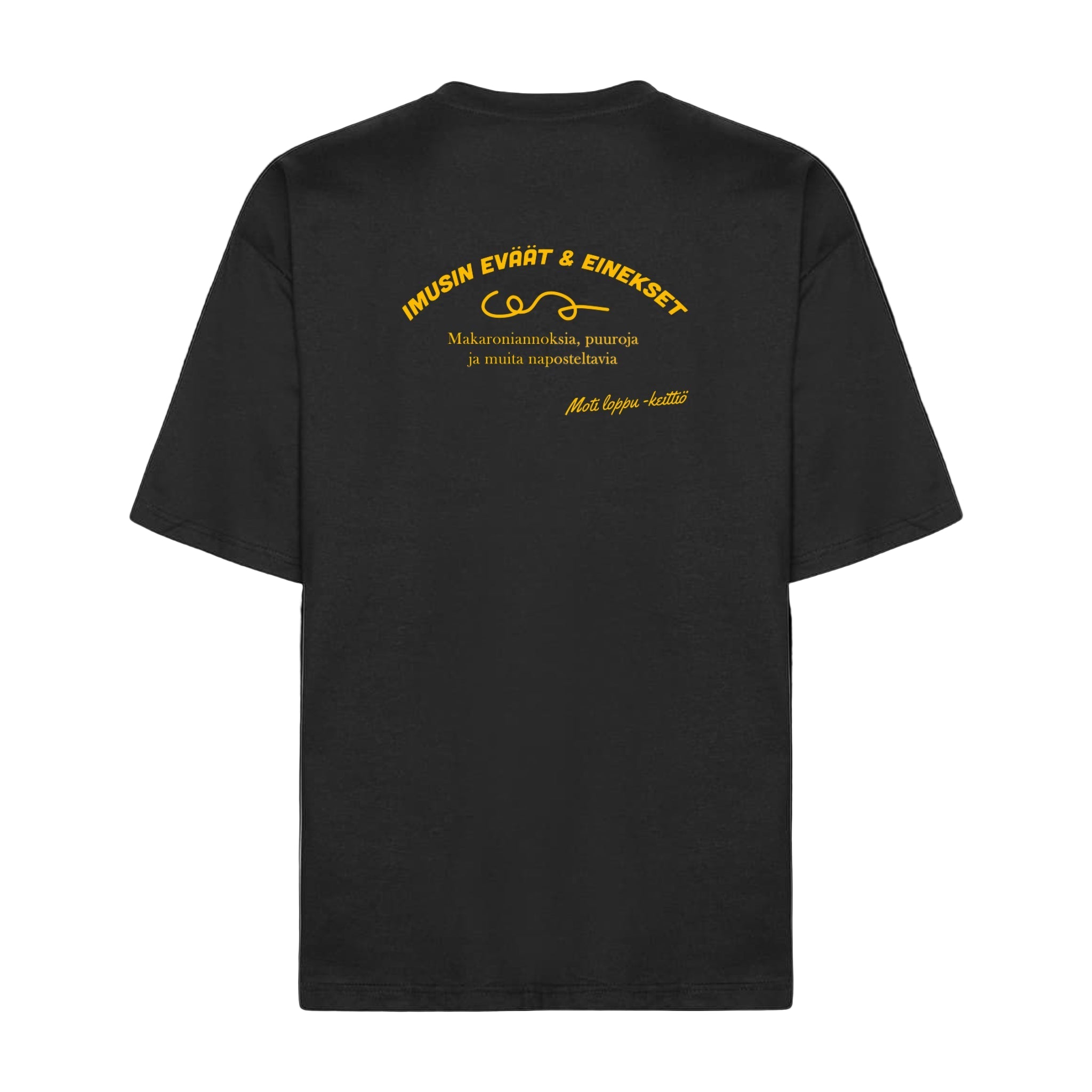 Imusin eväät - Oversize t-paita, musta